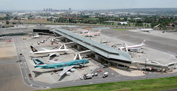 O.R. Tambo International Airport, located in Johannesburg, South Africa, is the busiest airport on the African continent, serving as a major hub for both domestic and international flights.