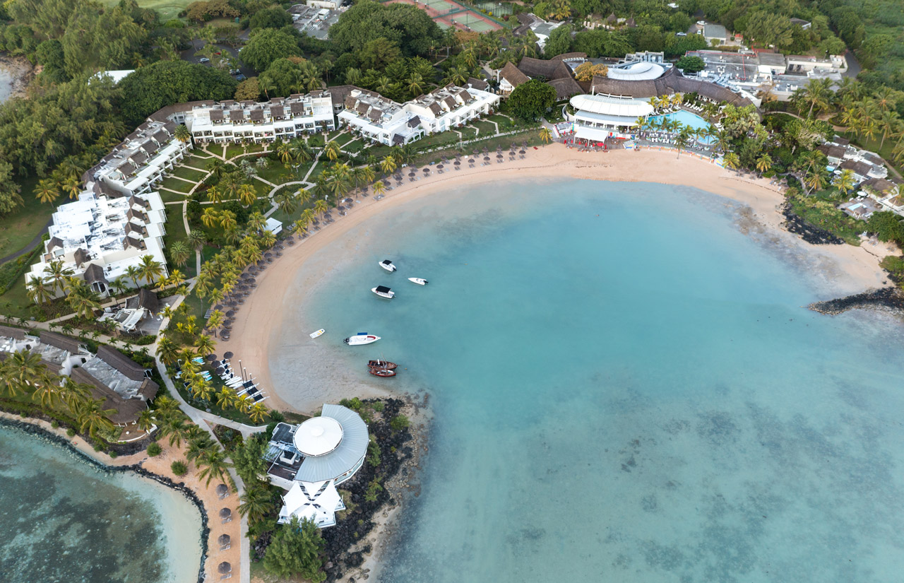 Aerial view of LUX Grand Gaube, Mauritius