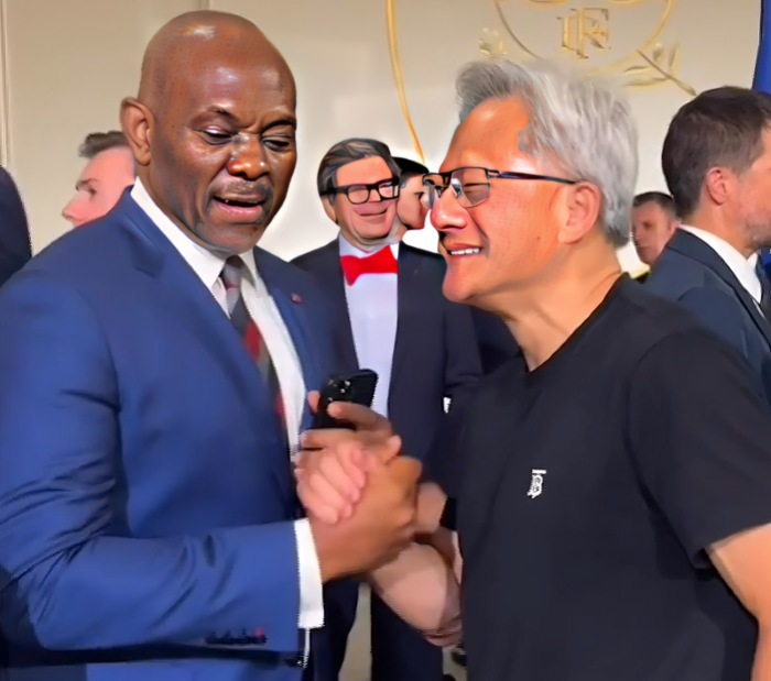Tony Elumelu and Jensen Huang