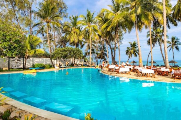 Diani beach resort in Kenya
