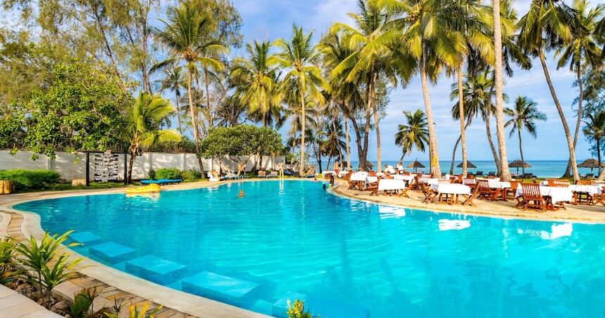 Diani beach resort in Kenya