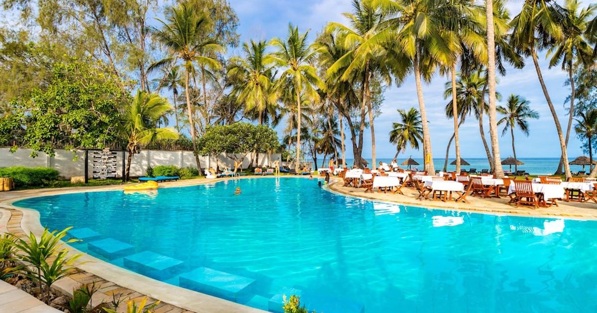 Diani beach resort in Kenya