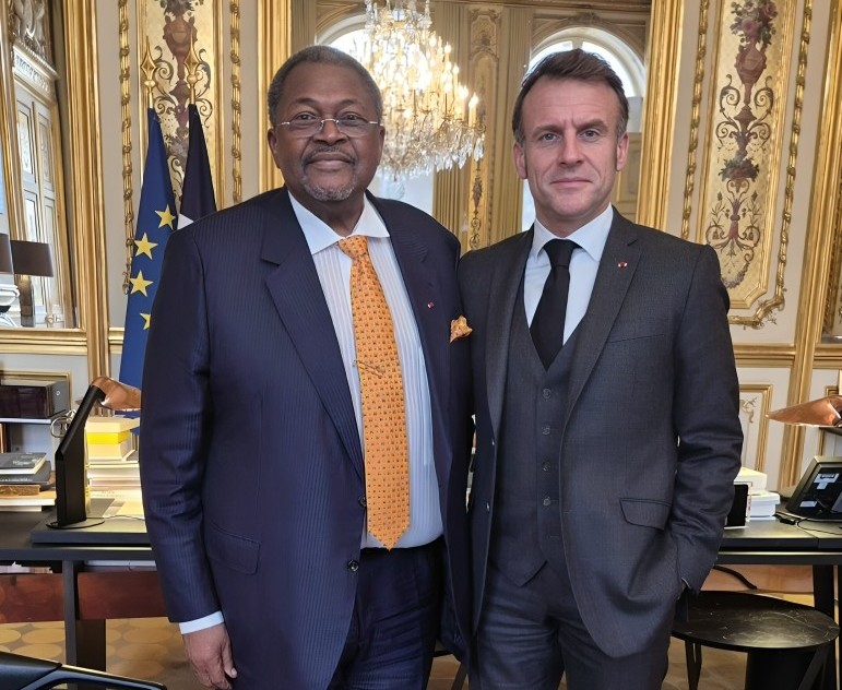 Mike Adenuga Macron meeting