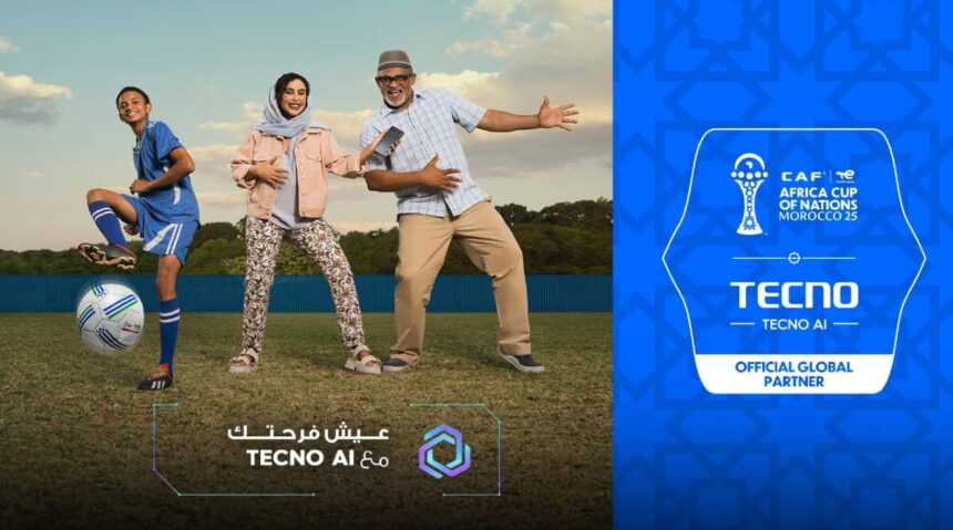 TECNO “Power Your Moment” campaign showcasing fan zones, pop-up stores, and AI-powered devices during AFCON 2025