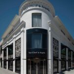 Van Cleef & Arpels luxury boutique under Richemont group displaying high-end jewelry retail storefront