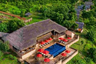 Zaina Lodge, a high-end safari retreat that blends modern comfort with local design.