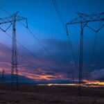 Eskom transmission lines carrying electricity across South Africa’s power grid.