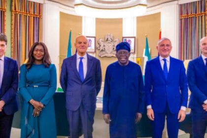 Nigeria's President Bola Tinubu in a meeting with executives of Eni Oil company and Nigeria Agip Exploration