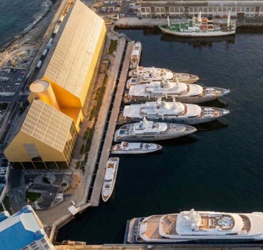Quay 7 Superyacht Marina, positioned in front of the Cape Town EDITION hotel.
