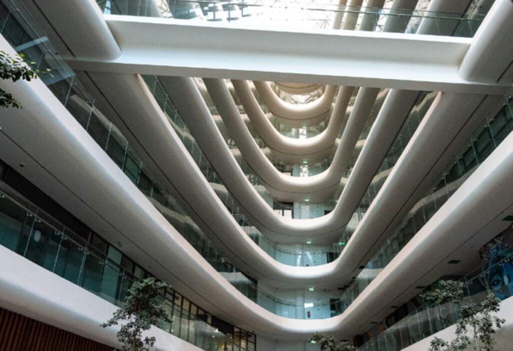 Inside I&M Group headquarters office in Nairobi, Kenya.