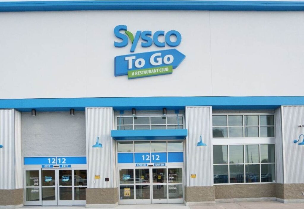 Exterior view of a Sysco Corp restaurant serving food-service clients.
