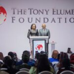 Tony Elumelu with Awele Vivien Elumelu.