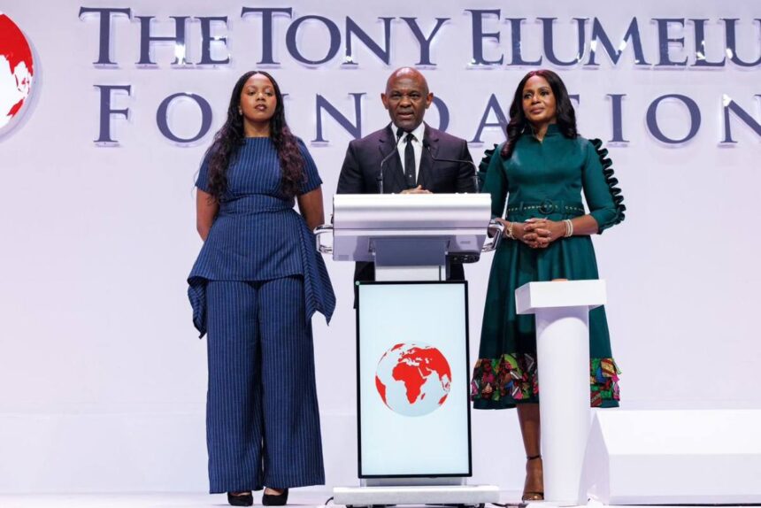 Oge Elumelu, Tony O. Elumelu, CFR, and Dr. Awele Vivien Elumelu.