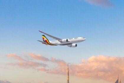 Uganda Airlines Boeing Dreamliner aircraft.