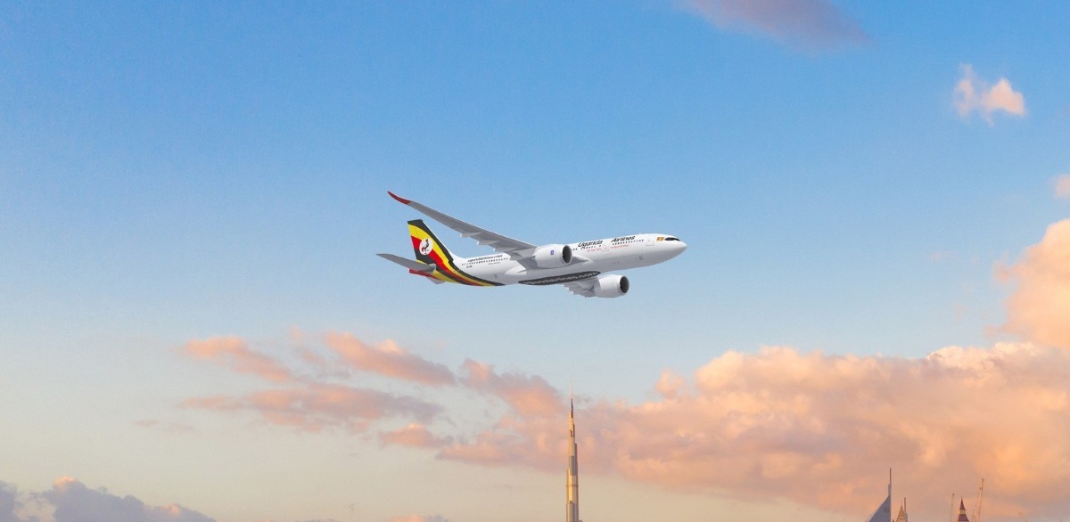 Uganda Airlines Boeing Dreamliner aircraft.