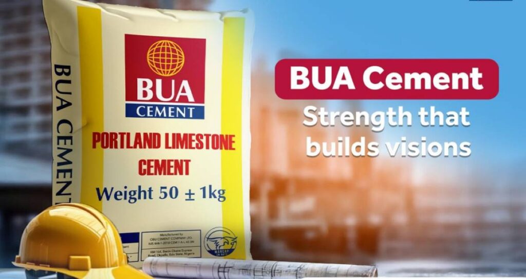 BUA Cement's bagged cement products.