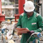 Worker opersting at Seplat Energy's Oben OML 4