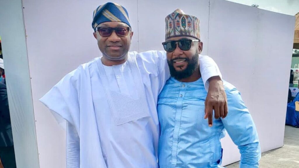 Jamil Abubakar pictured with Nigerian billionaire Femi Otedola.