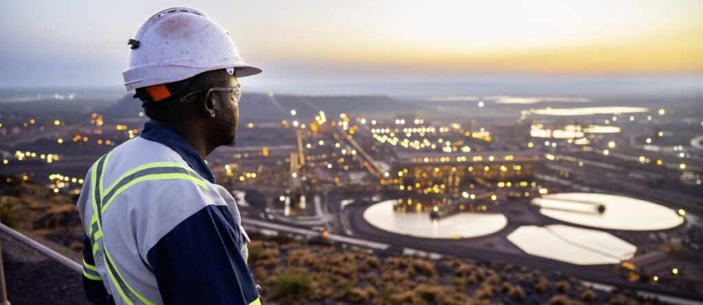 Kumba Iron Ore employee overseeing the company's expansive mining operations in South Africa.