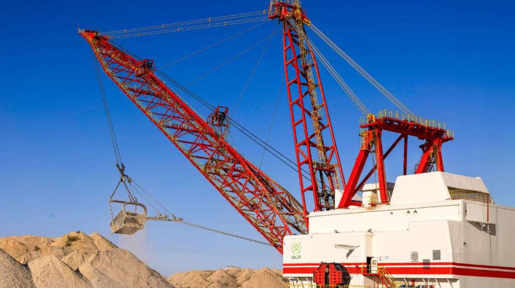 A phosphorus extraction site operated by OCP in Morocco.