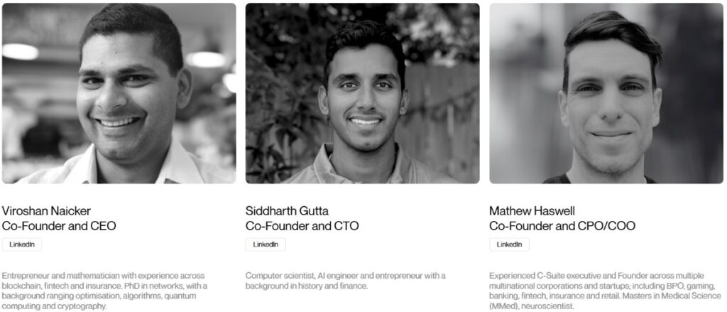 Viroshan Naicker, Siddharth Gutta, and Mathew Haswell.