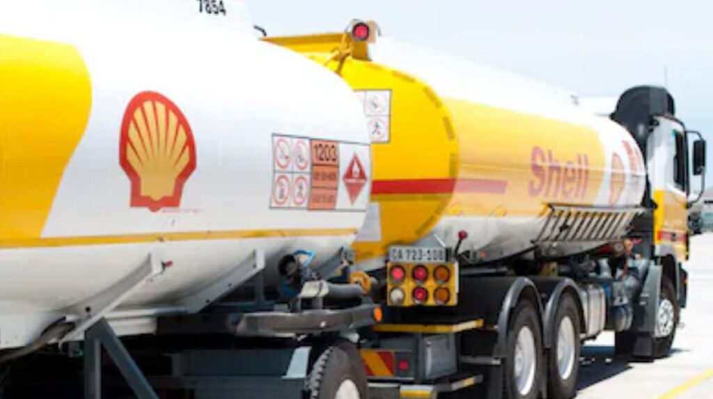 Shell fuel tankers supporting retail operations in South Africa.
