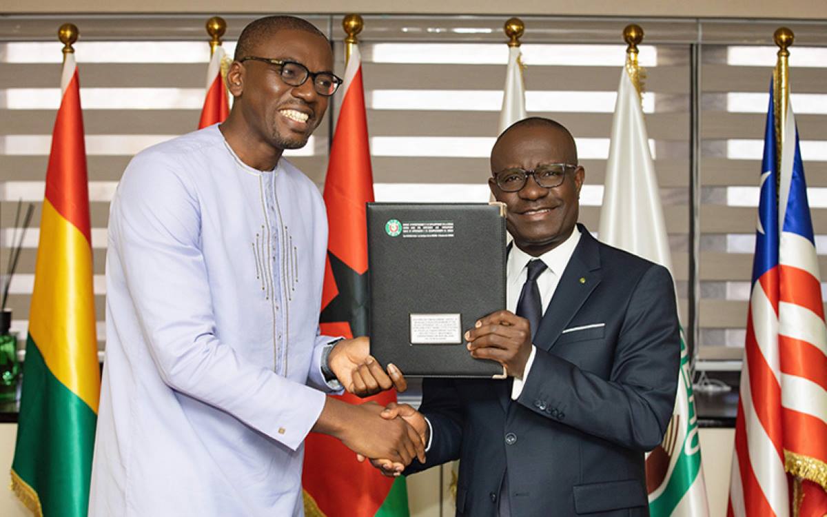 Afriland CEO Christian kammogne fogaing & George Agyekum Donkor EBID chair