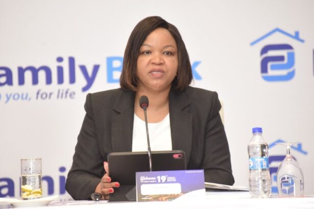 Family Bank CEO Nancy Njau at the 19th AGM