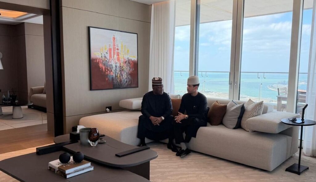Abdul Samad Rabiu and his son Khalifa Rabiu, who holds a significant stake in BUA Foods Plc.