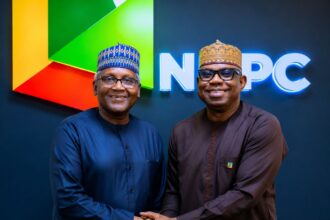 Aliko Dangote and NNPC Group CEO Bashir Bayo Ojulari.