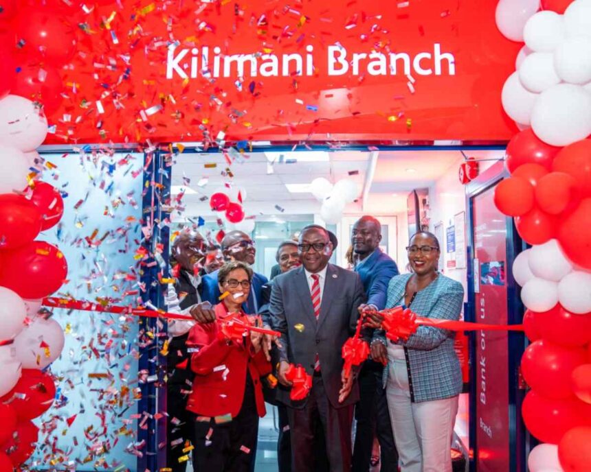 DTB executives during the opening of the DTB Kilimani branch in Nairobi.