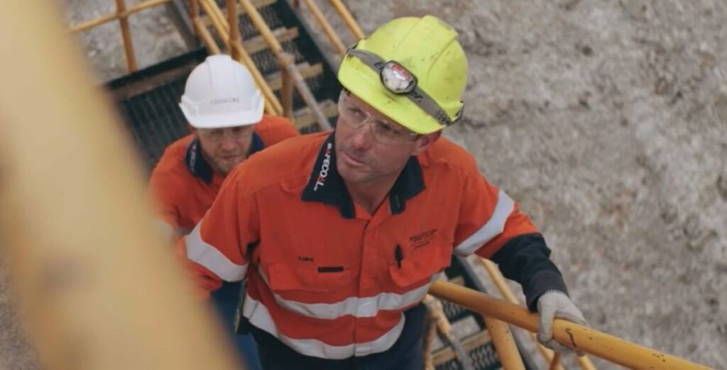 Gary Nagle inspecting Glencore mining operations during a site visit at a copper production facility.