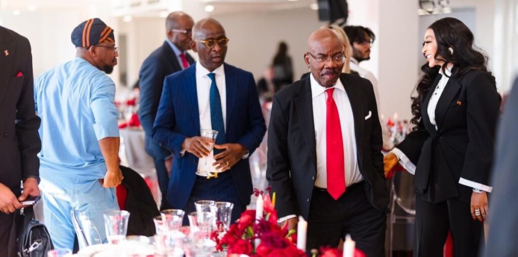 Jim Ovia at Zenith Bank UK Manchester branch commissioning in March 2026.