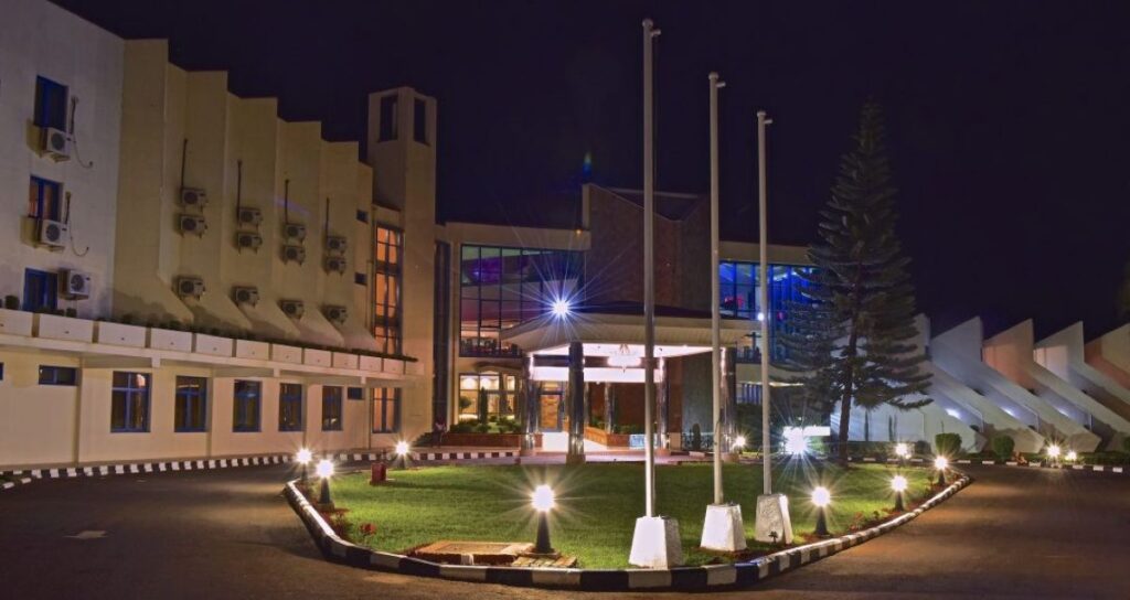 Entrance of Sheraton Addis Ababa, a flagship MIDROC hotel and key hospitality asset in Ethiopia’s capital.