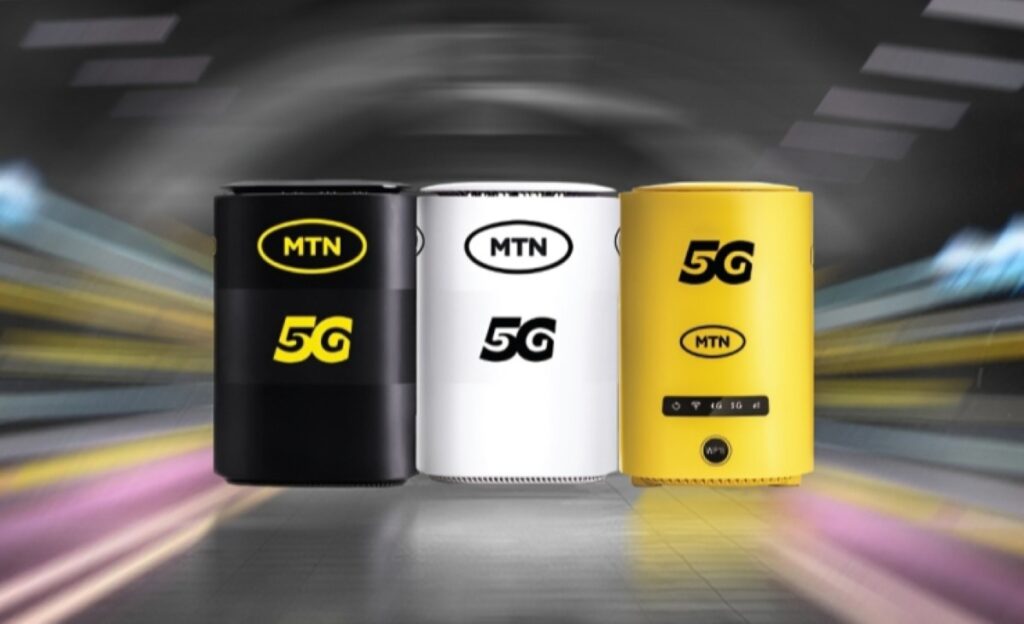 MTN Nigeria 5G router device supporting high-speed broadband connectivity as data demand and network usage surge in Q1 2026.
