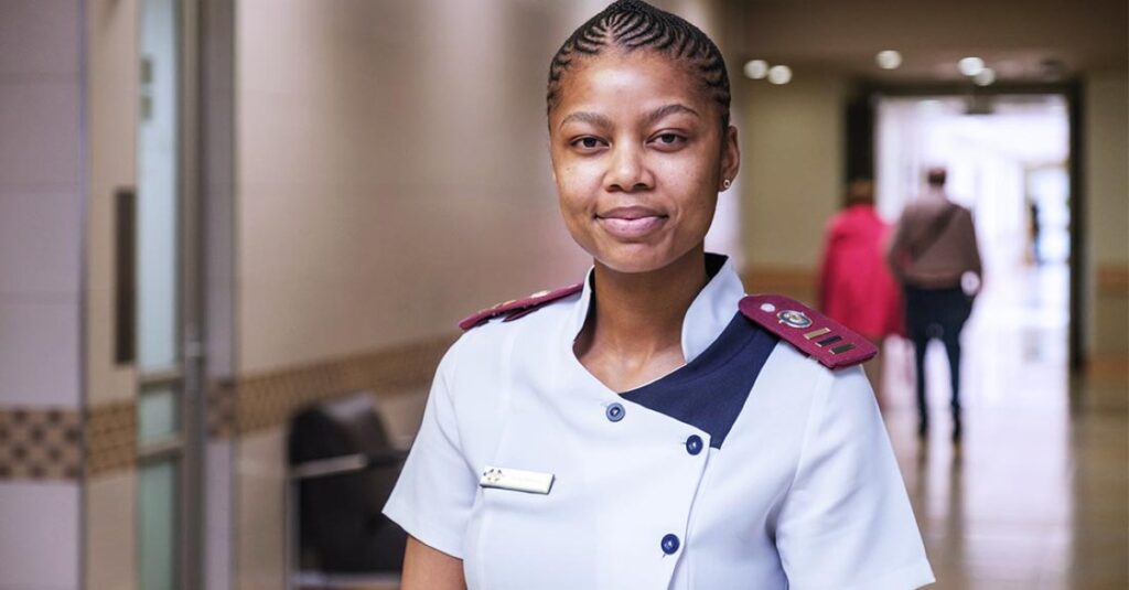 A Netcare healthcare worker providing medical support inside one of the group’s hospitals in South Africa.