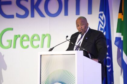 Eskom Group CEO Dan Marokane speaking at Eskom launch event.