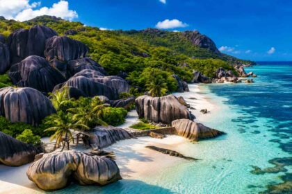Seychelles tropical beach