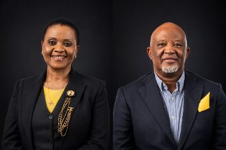South African business leaders Noluthando Gosa and Mcebisi Jonas