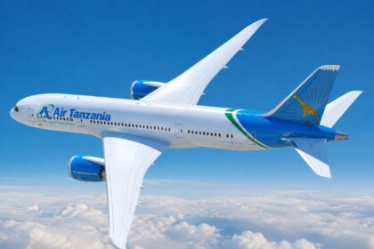 Air Tanzania above the clouds