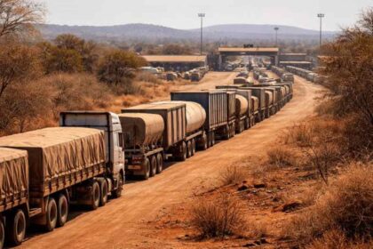Chirundu border between Zimbabwe and Zambia.