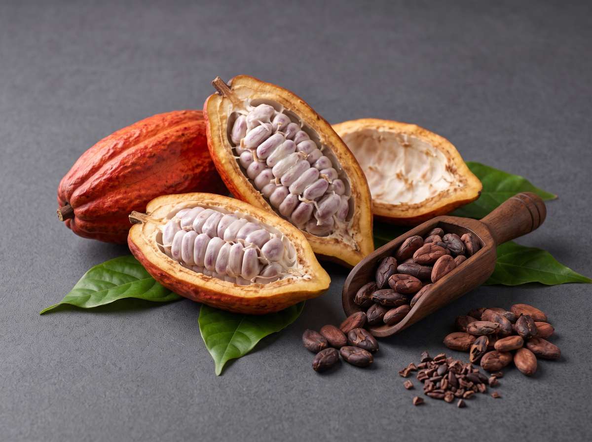 Fresh cocoa harvest