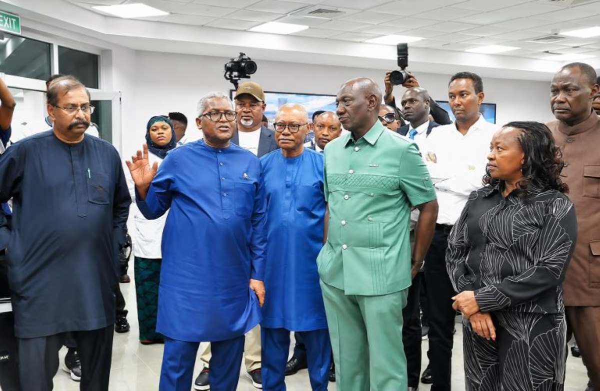 Kenyan President Ruto at Dangote refinery, Lagos.