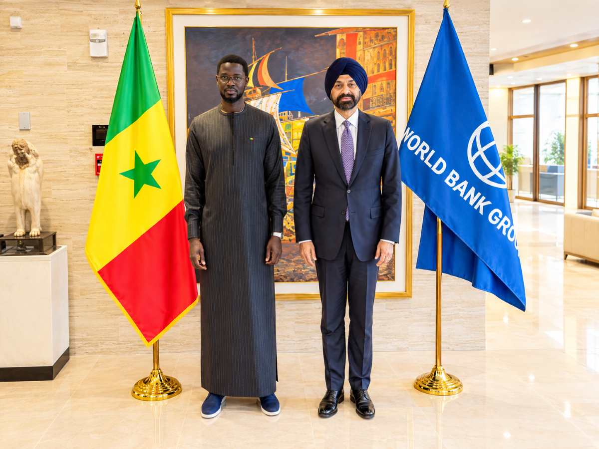 World Bank President Ajay Banga and Senegalese President Bassirou Diomaye Faye